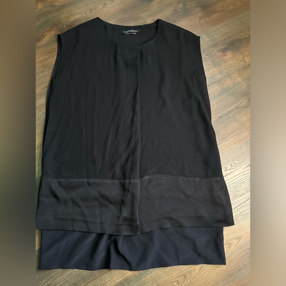 All Saints Italian Cloth Black Sleeveless Dress